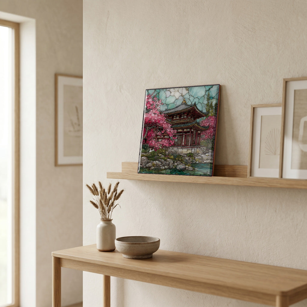In the entryway, first thing you see.