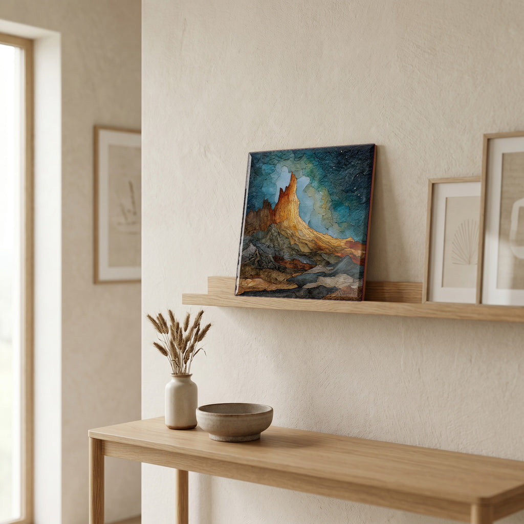 In the entryway, first thing you see.