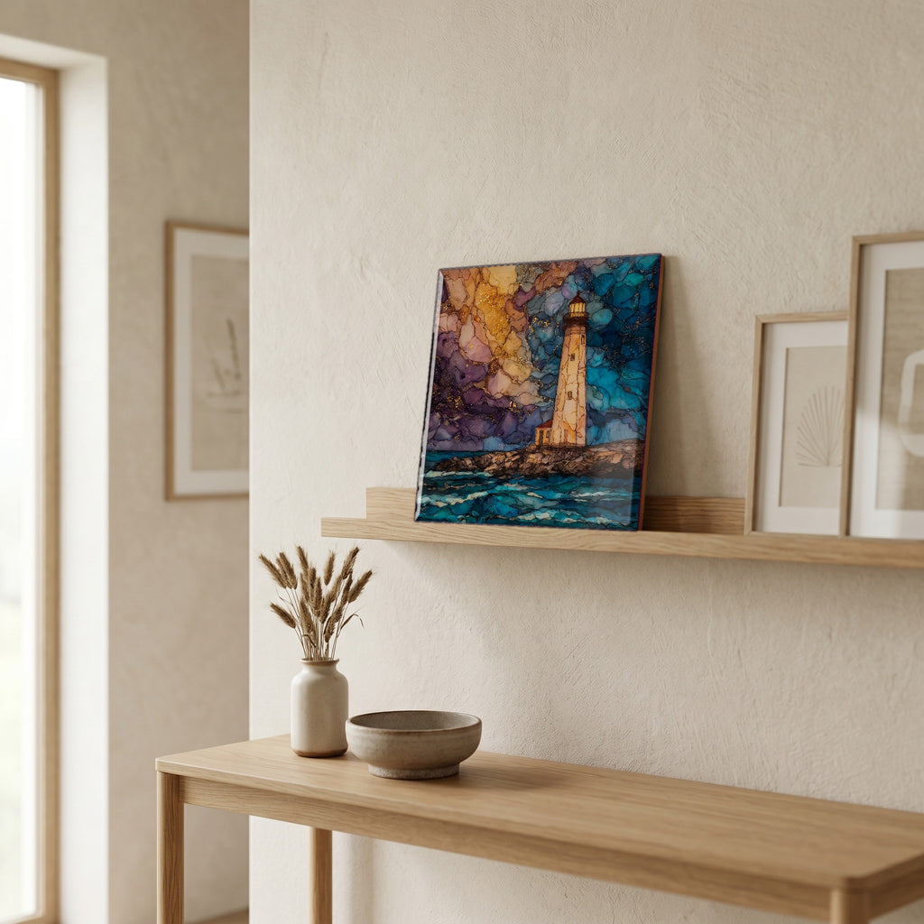 In the entryway, first thing you see.