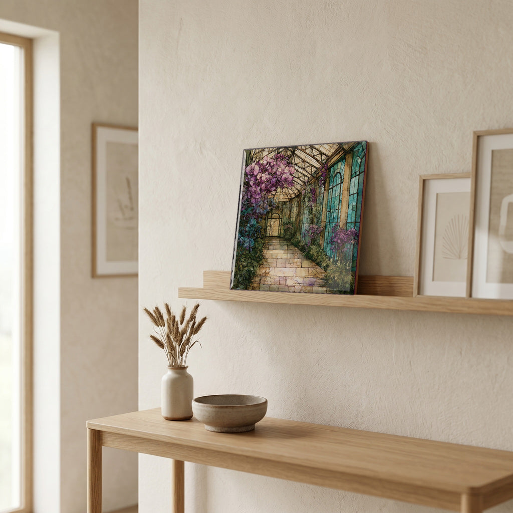 In the entryway, first thing you see.