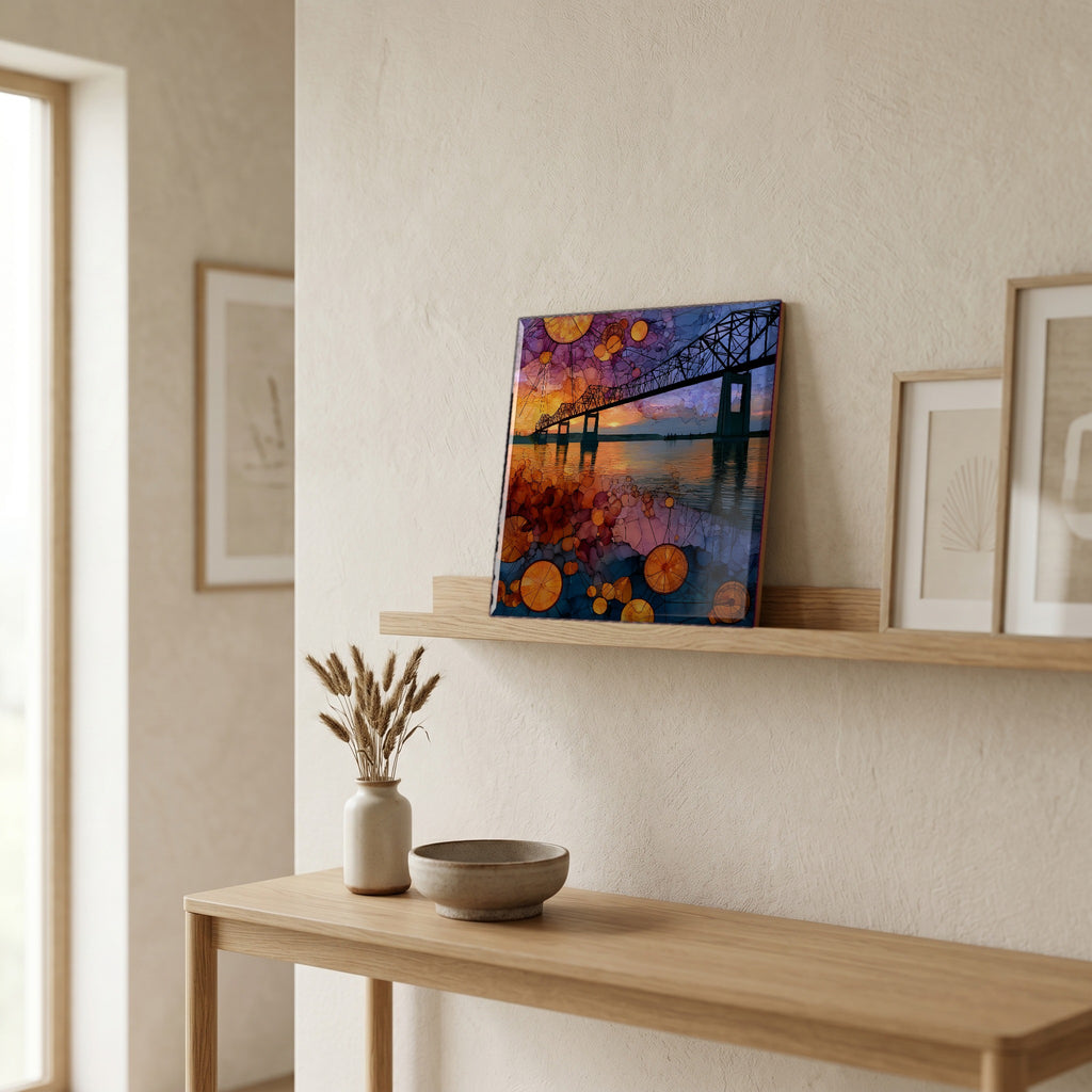In the entryway, first thing you see.
