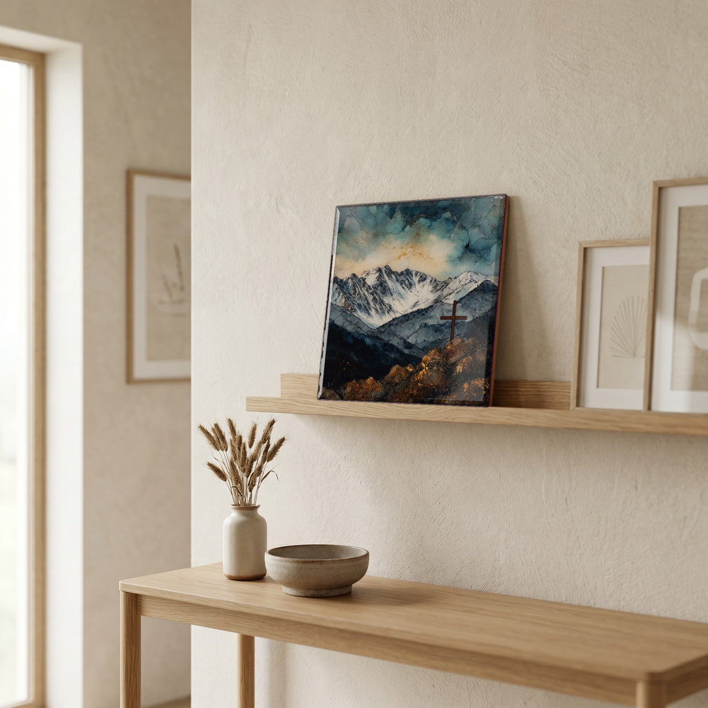In the entryway, first thing you see.