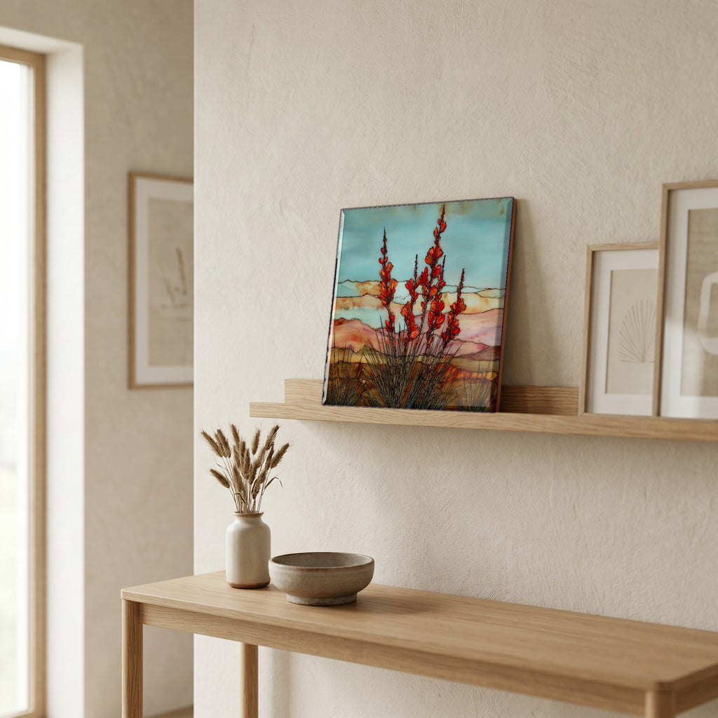 In the entryway, first thing you see.