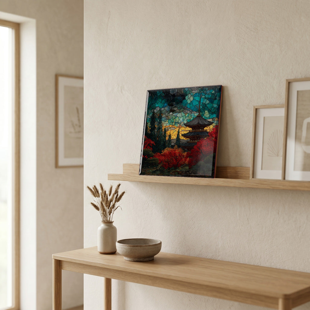In the entryway, first thing you see.