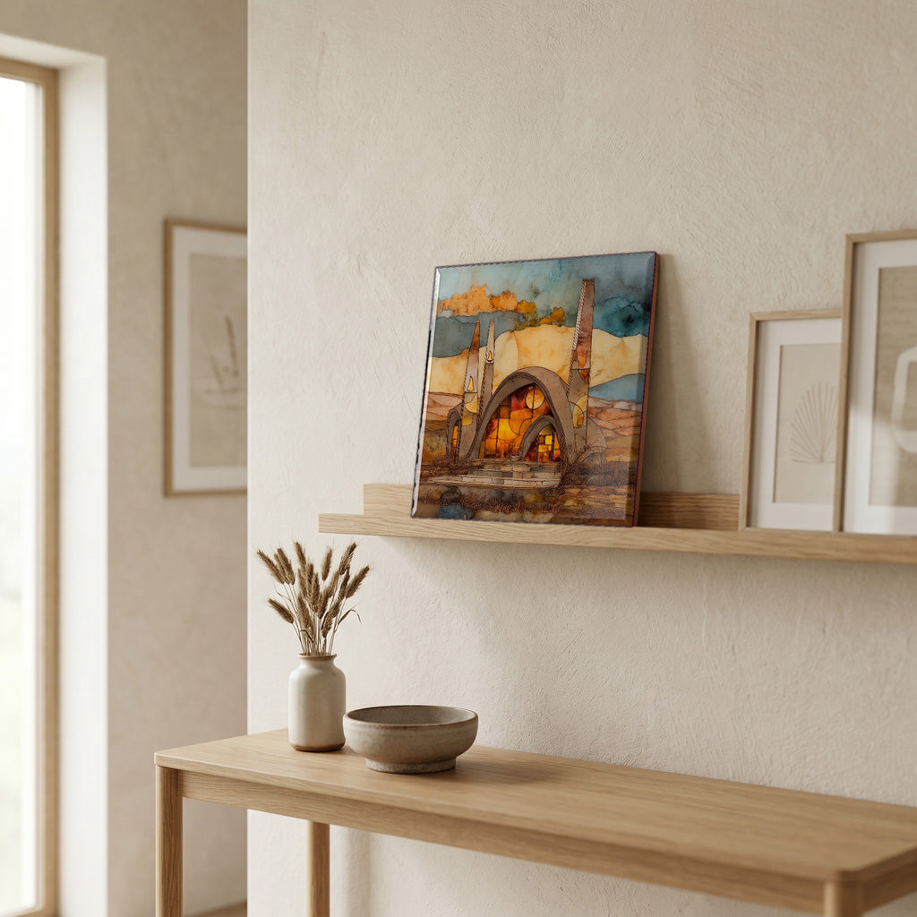 In the entryway, first thing you see.