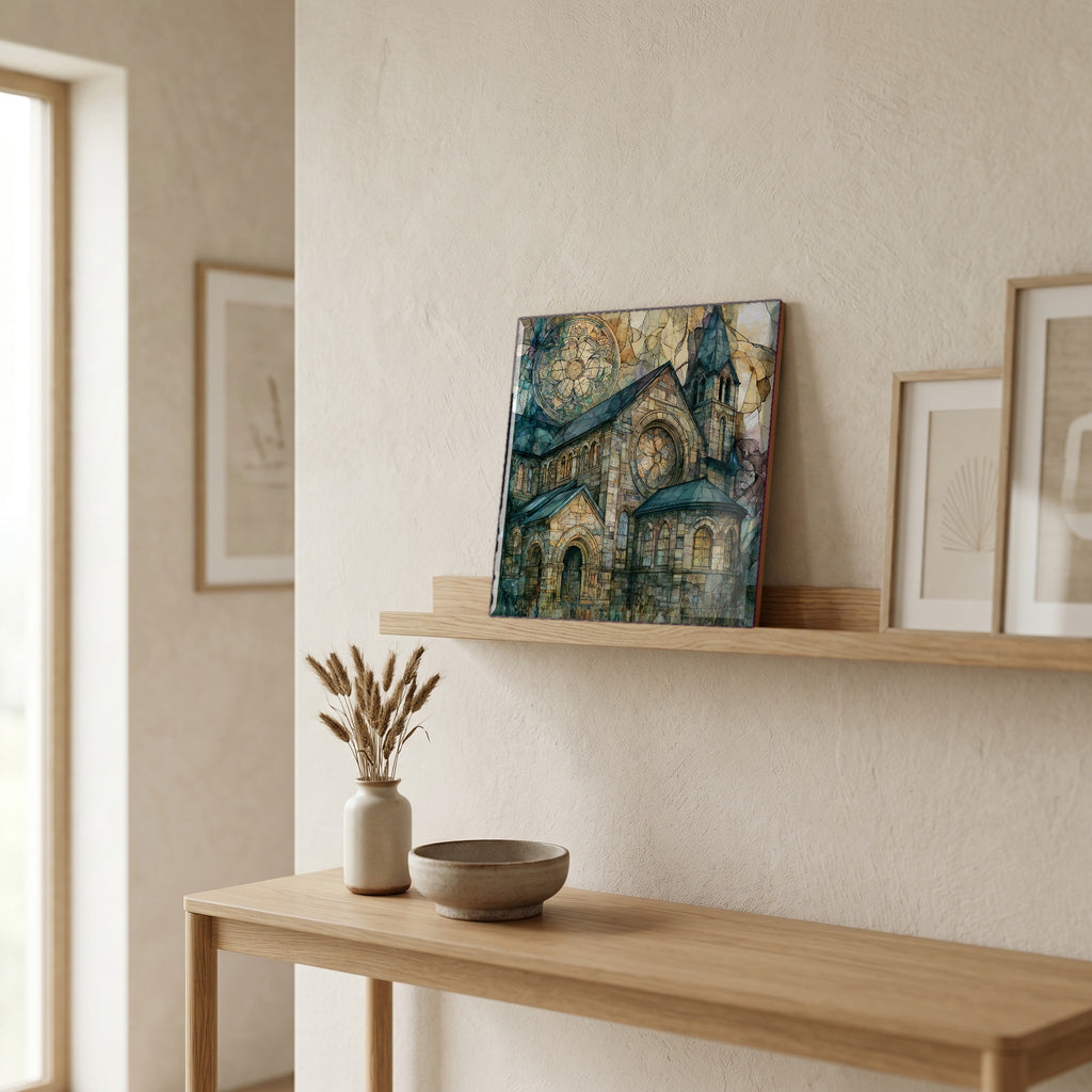 In the entryway, first thing you see.