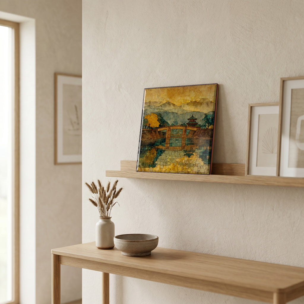 In the entryway, first thing you see.