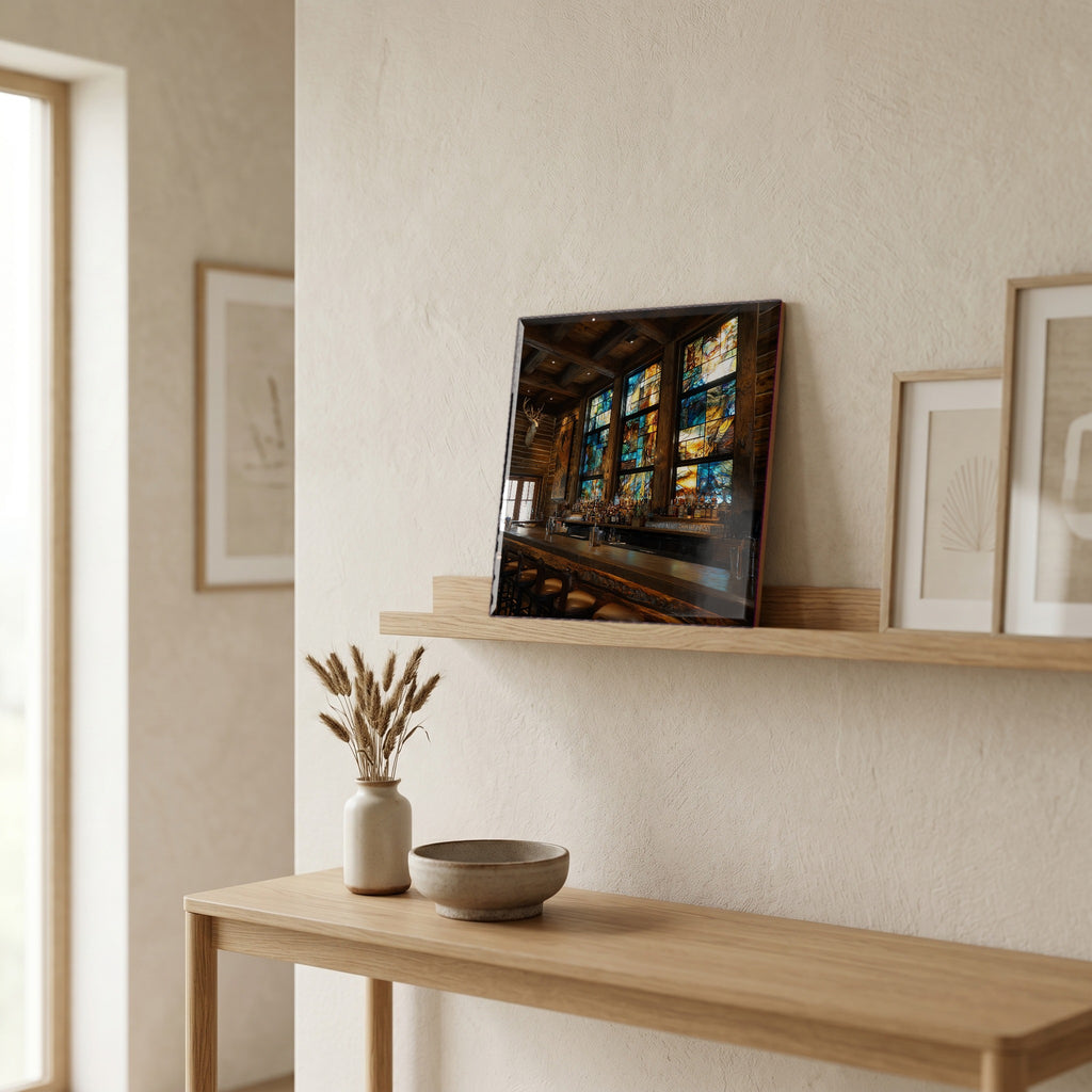 In the entryway, first thing you see.