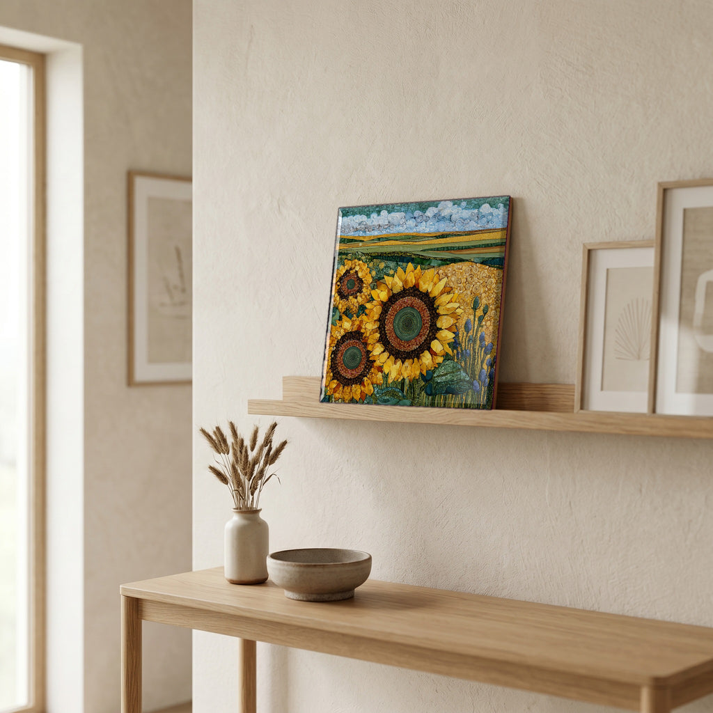 In the entryway, first thing you see.