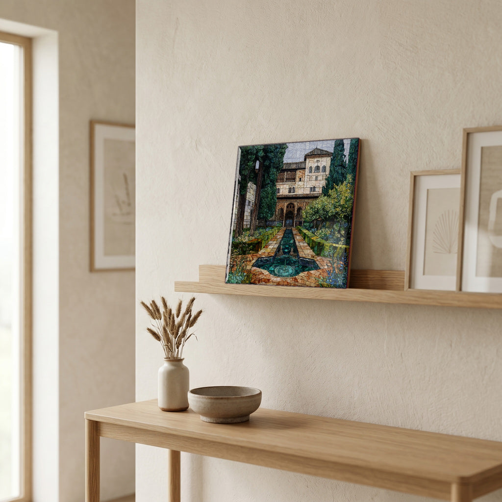 In the entryway, first thing you see.