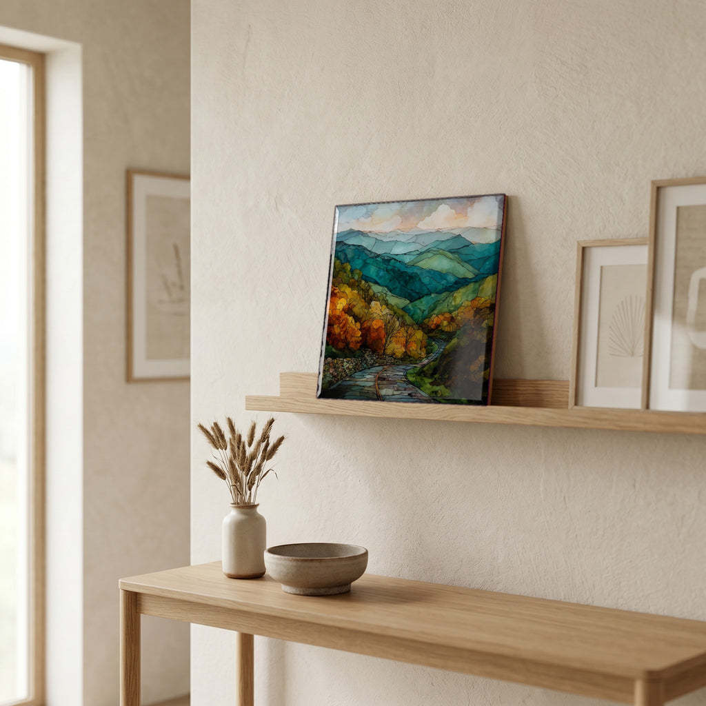 In the entryway, first thing you see.
