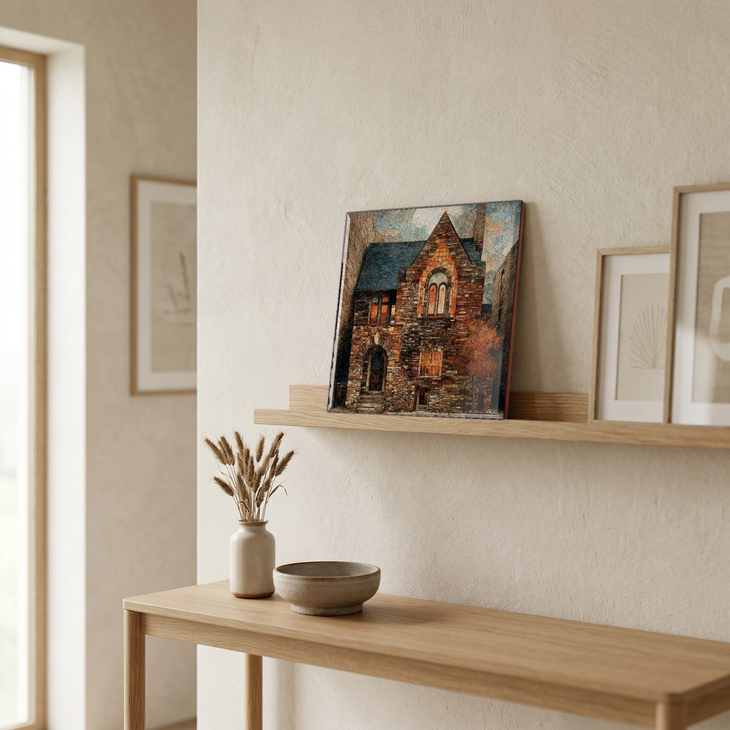 In the entryway, first thing you see.