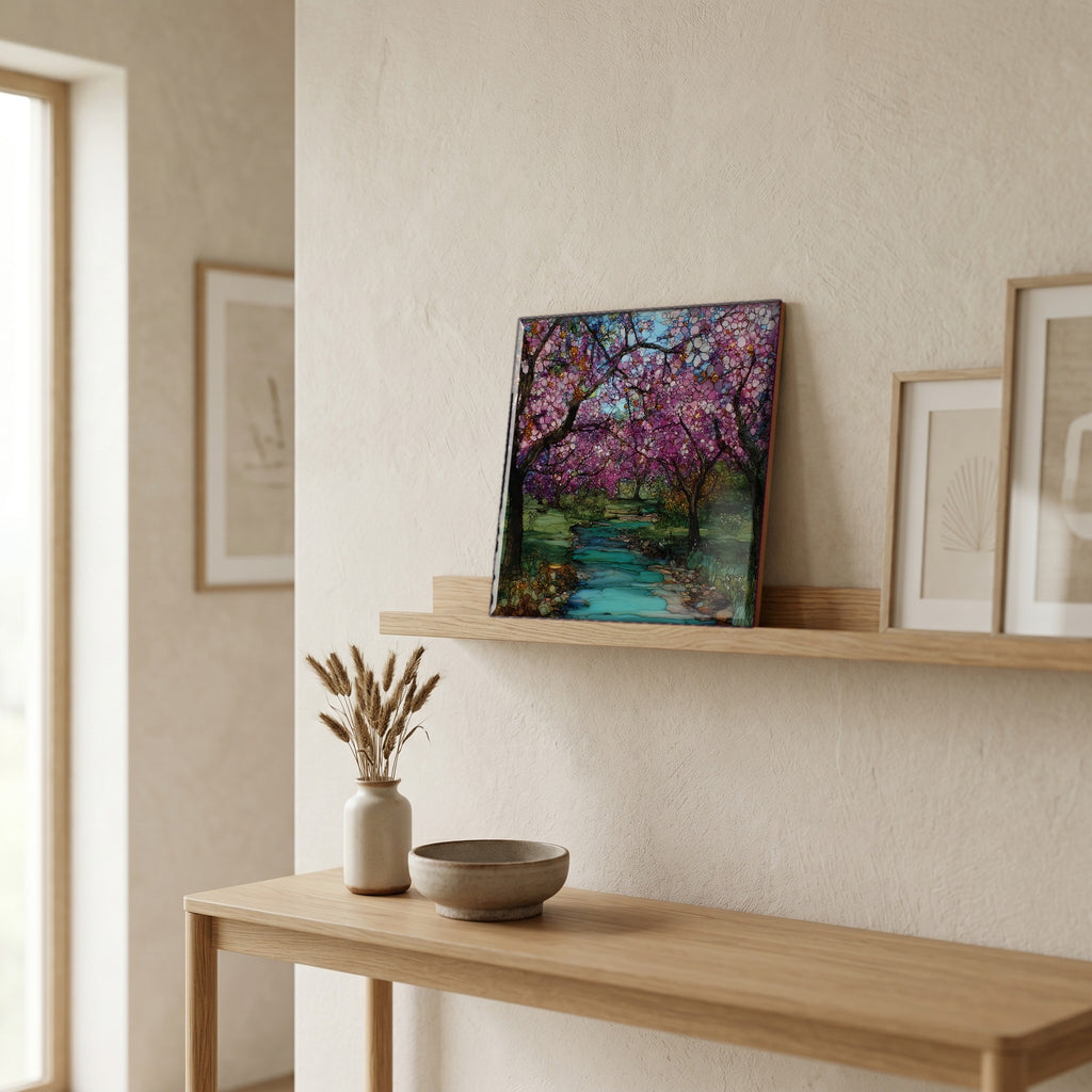 In the entryway, first thing you see.