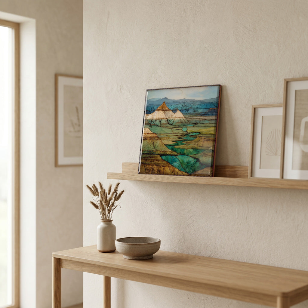 In the entryway, first thing you see.