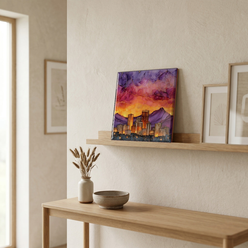 In the entryway, first thing you see.