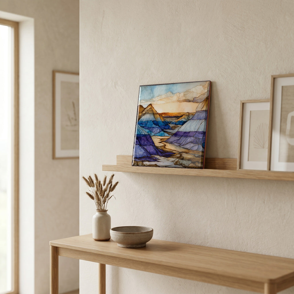 In the entryway, first thing you see.
