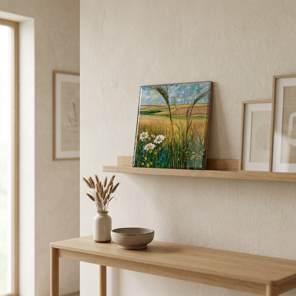 In the entryway, first thing you see.