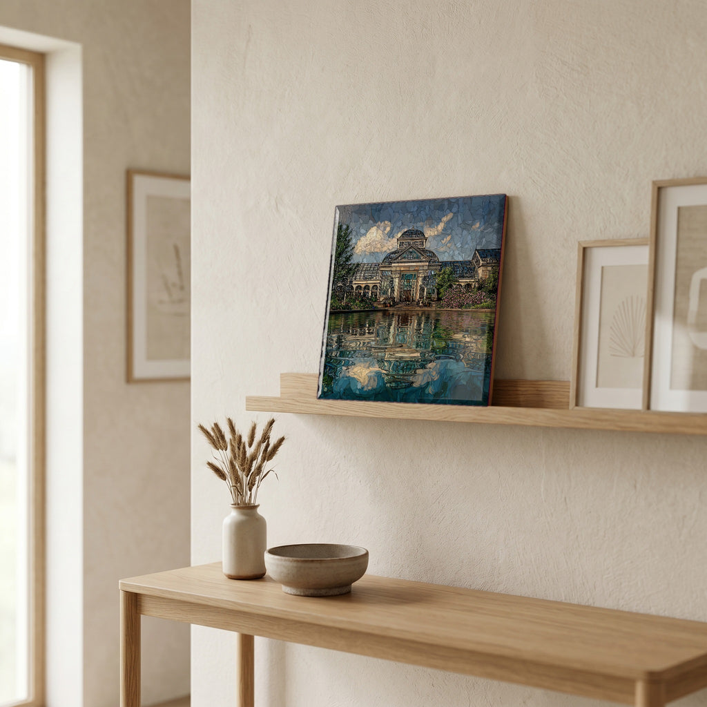 In the entryway, first thing you see.
