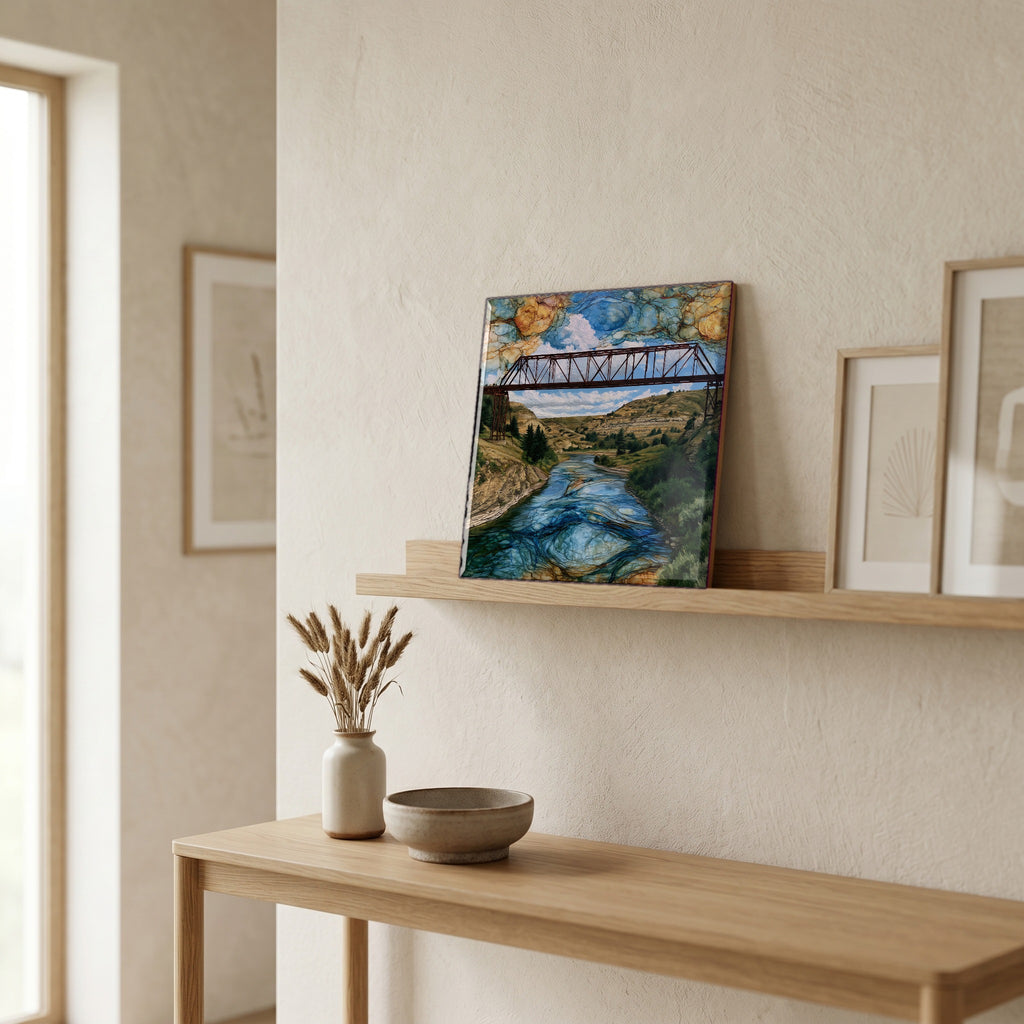 In the entryway, first thing you see.