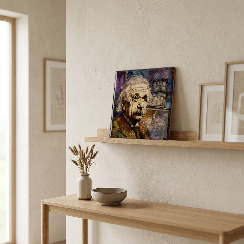 In the entryway, first thing you see.