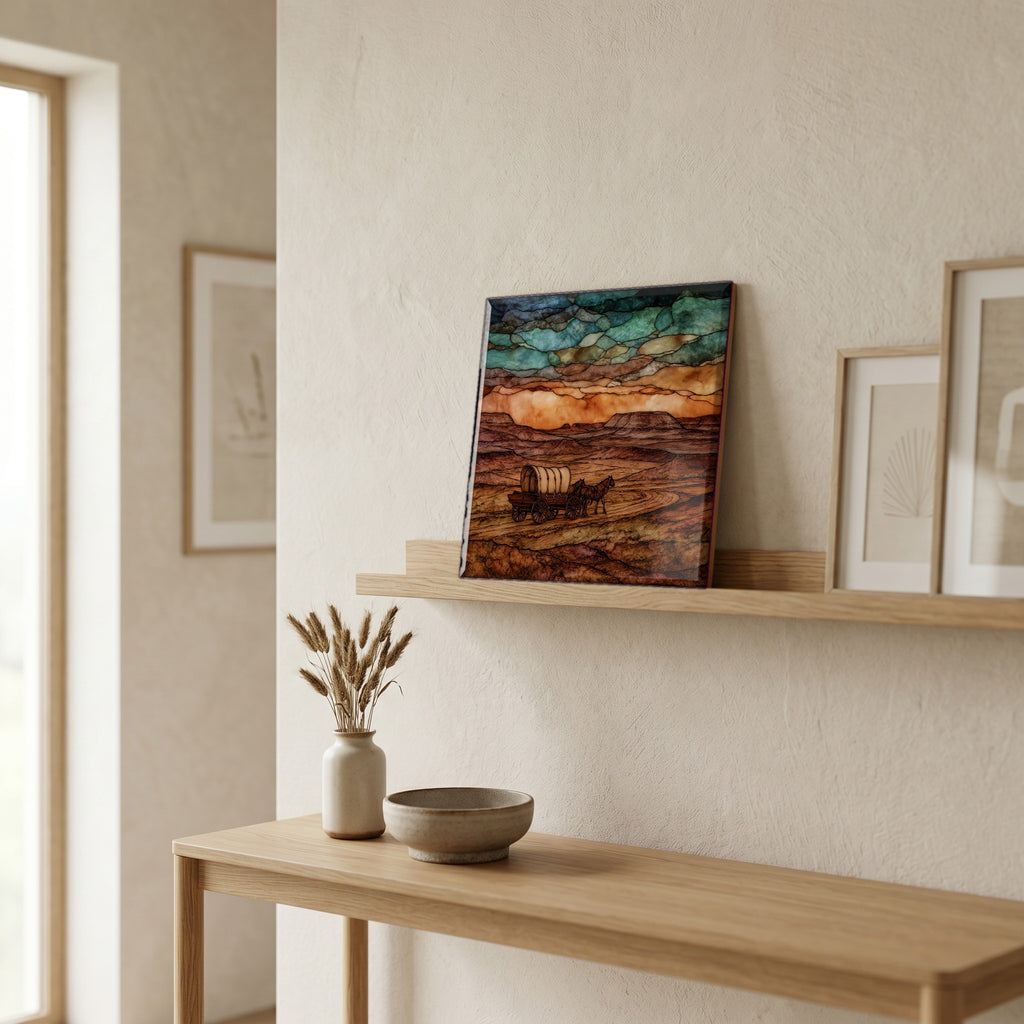 In the entryway, first thing you see.
