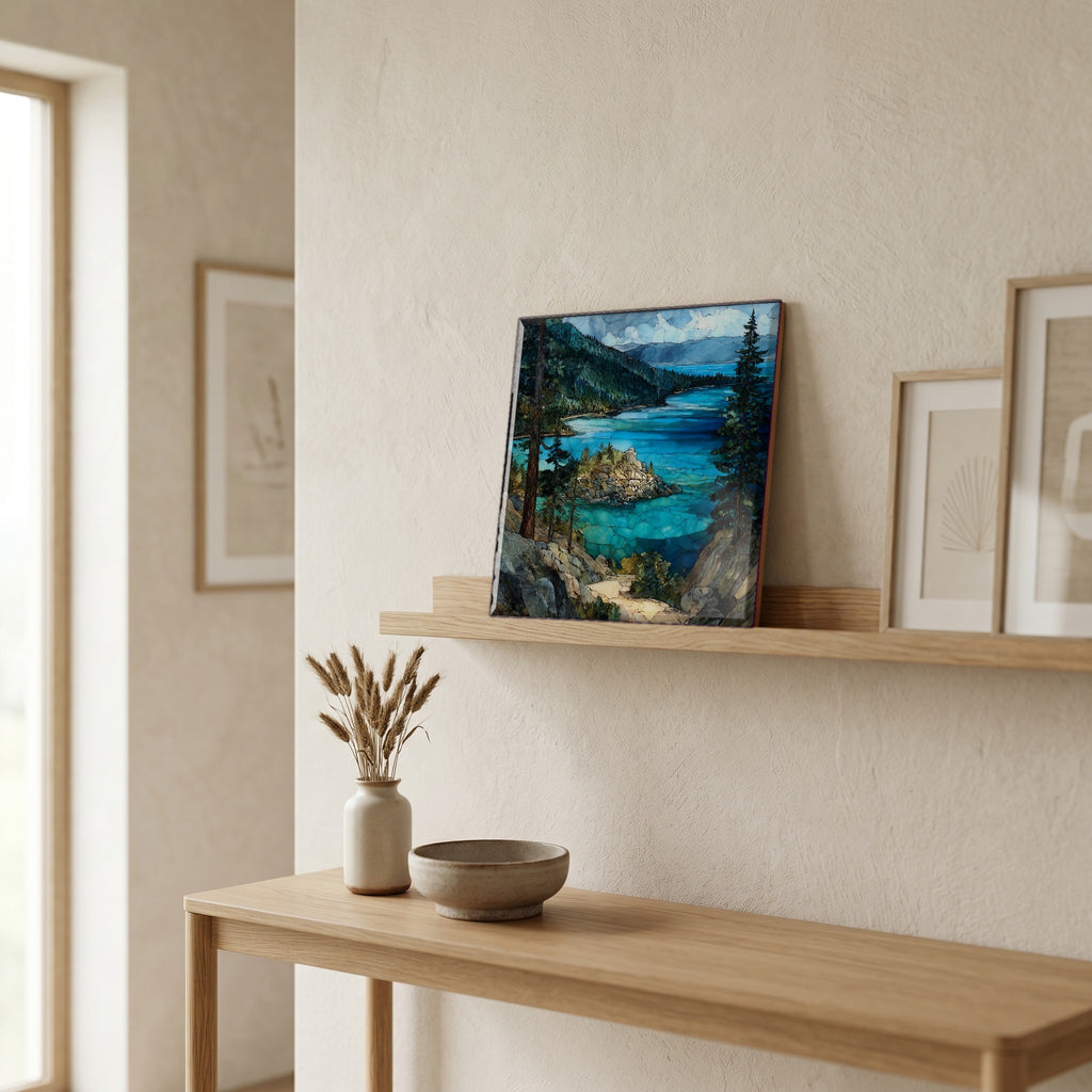 In the entryway, first thing you see.