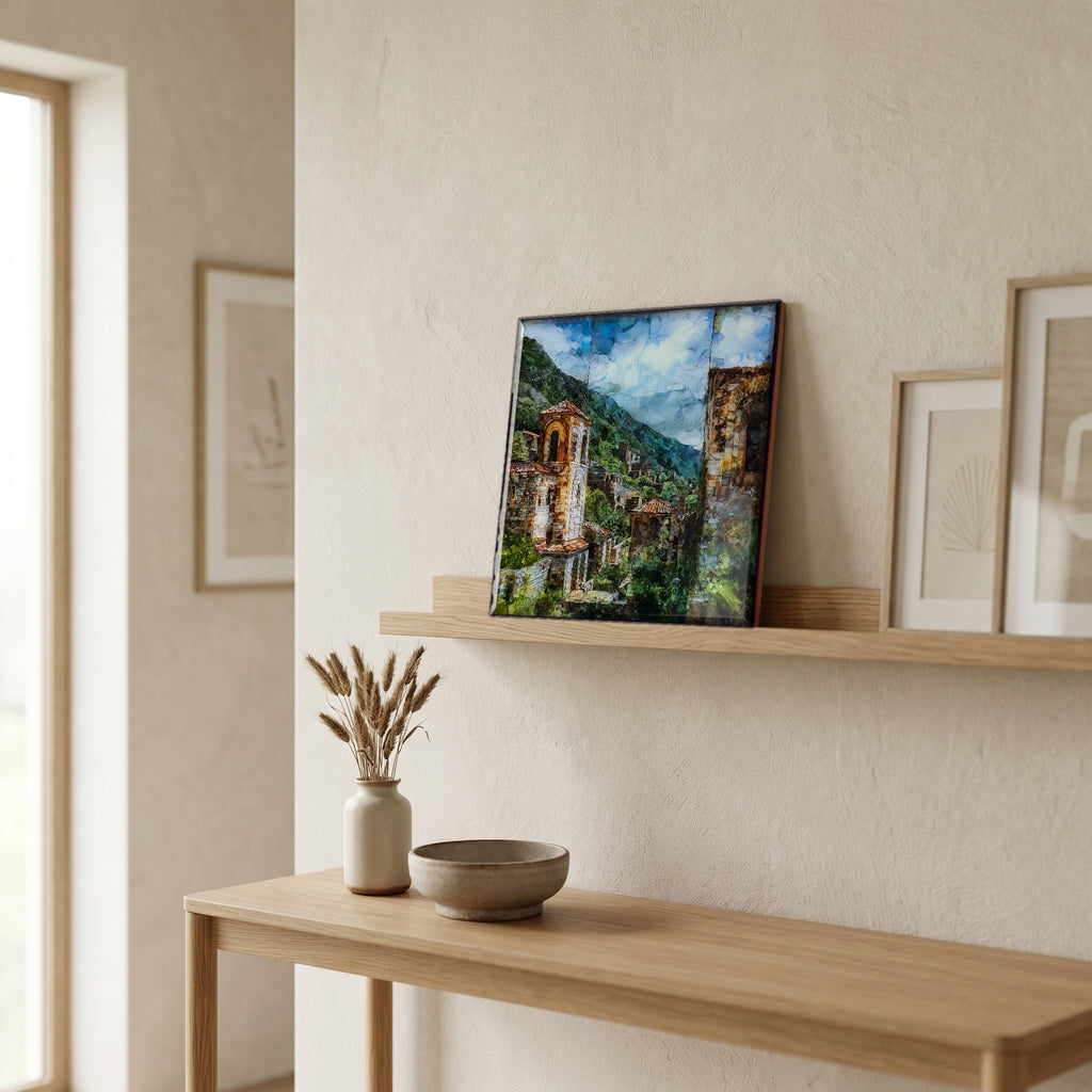 In the entryway, first thing you see.