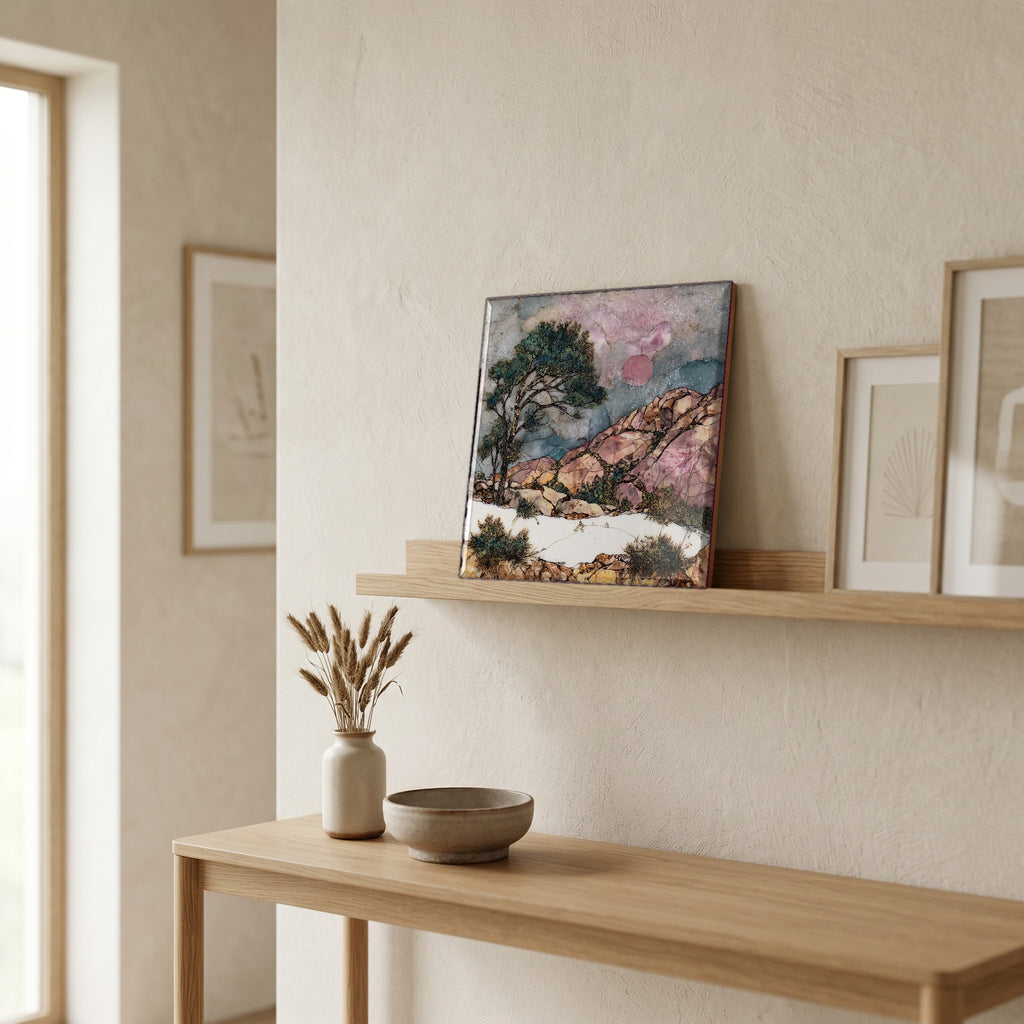In the entryway, first thing you see.
