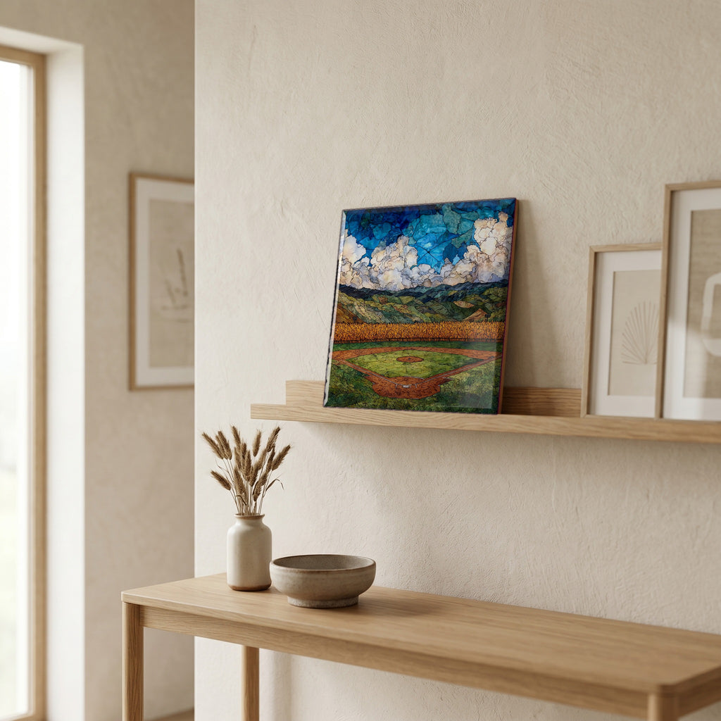 In the entryway, first thing you see.