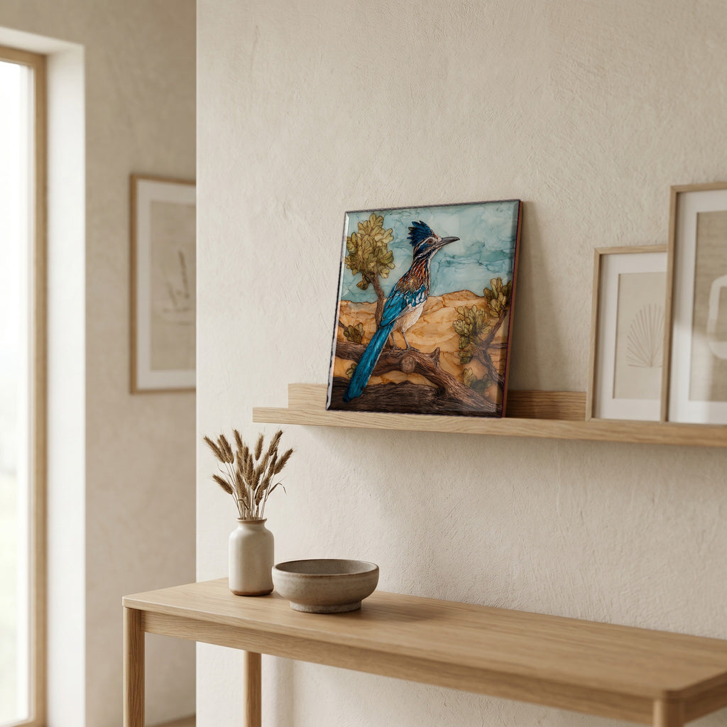 In the entryway, first thing you see.