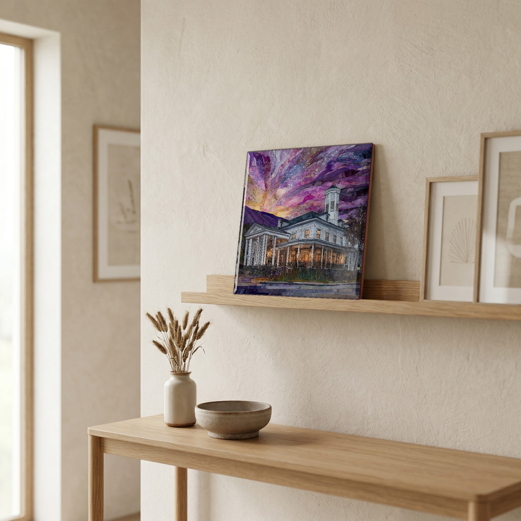 In the entryway, first thing you see.