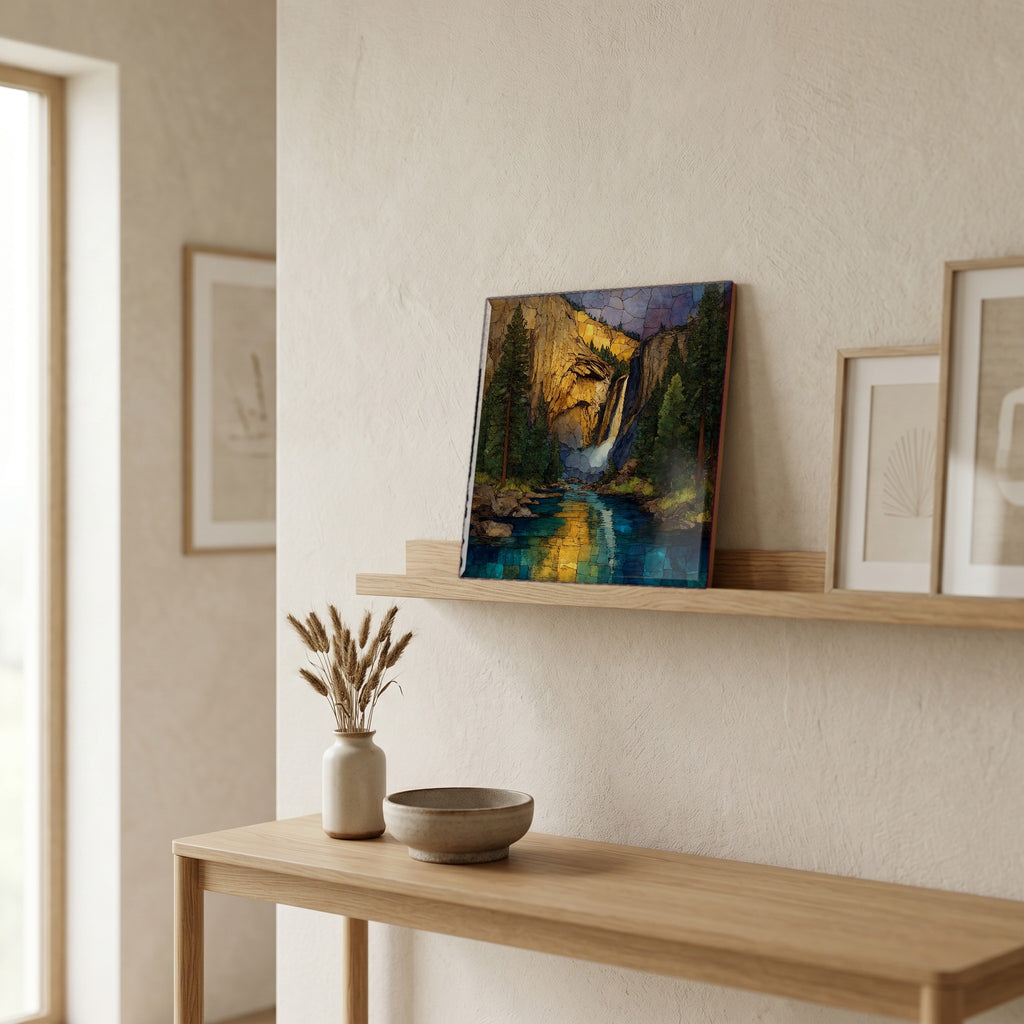 In the entryway, first thing you see.