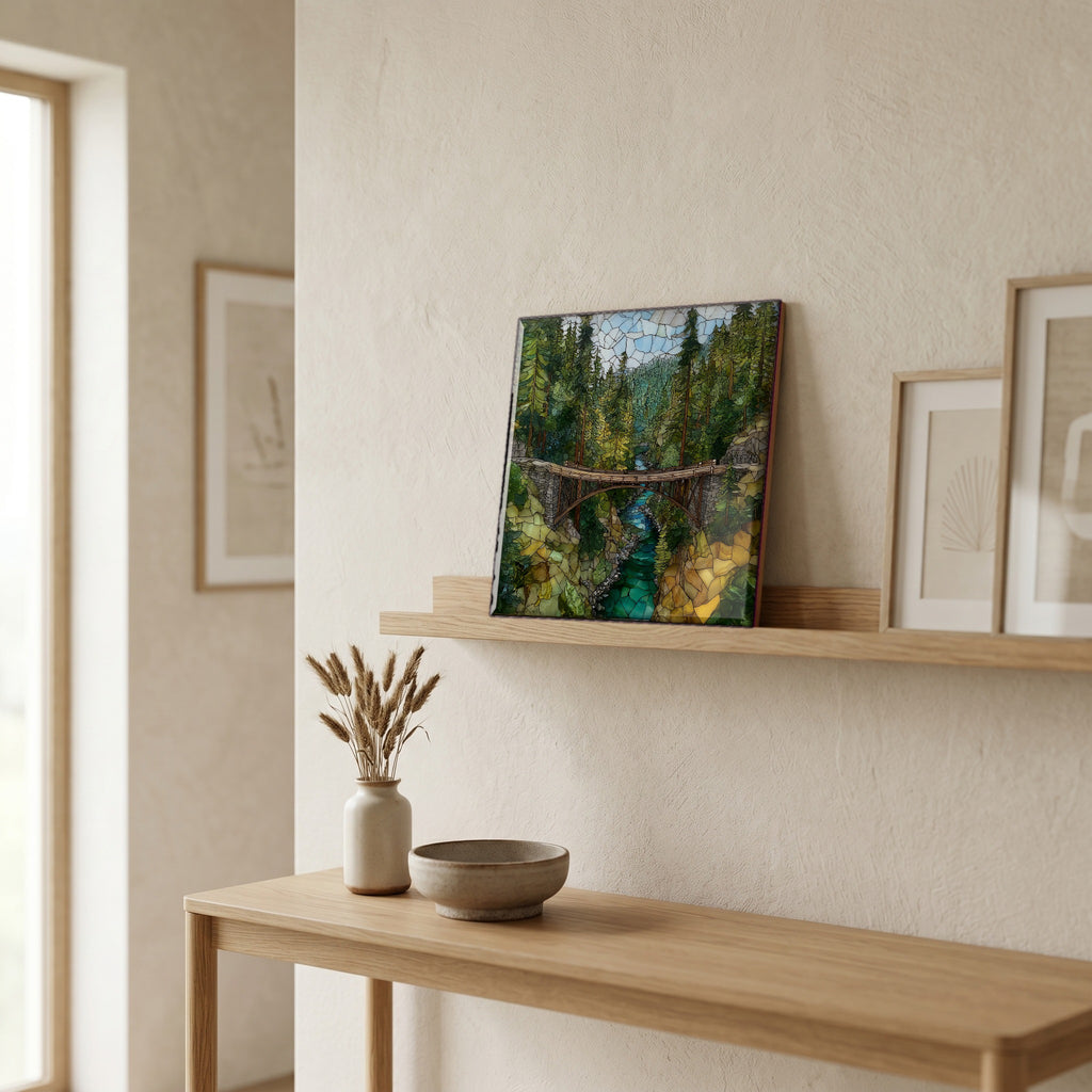 In the entryway, first thing you see.