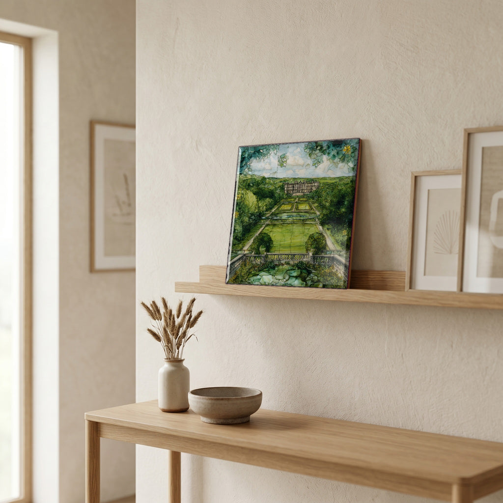 In the entryway, first thing you see.