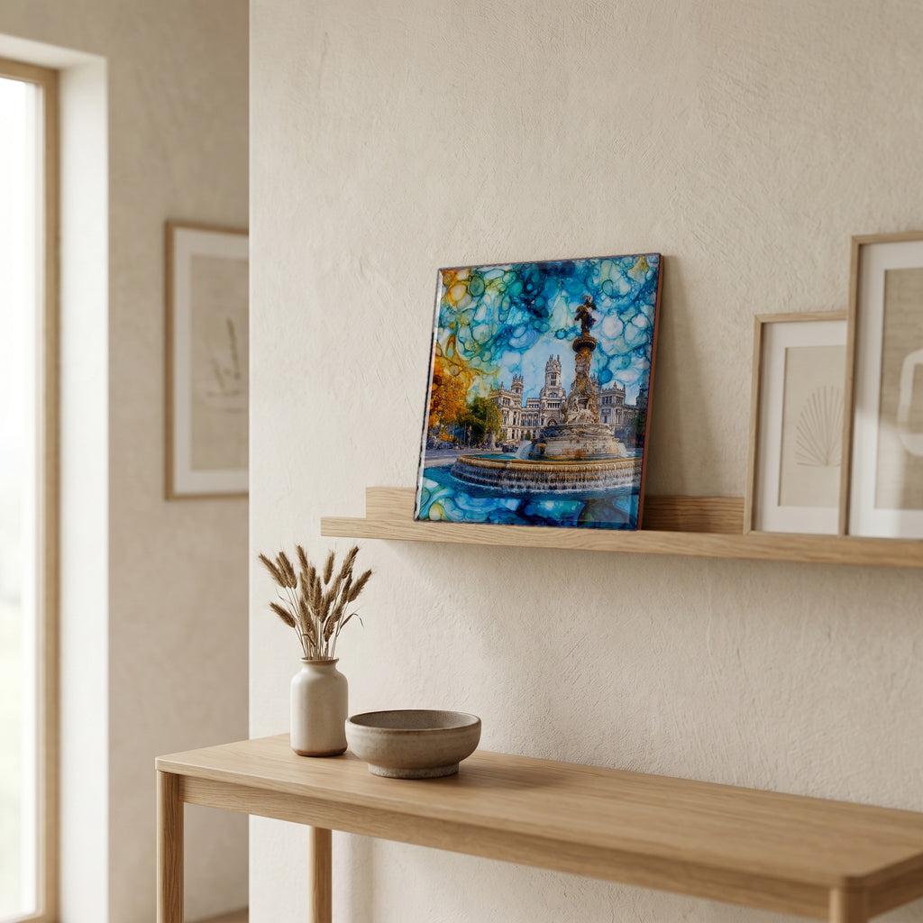 In the entryway, first thing you see.