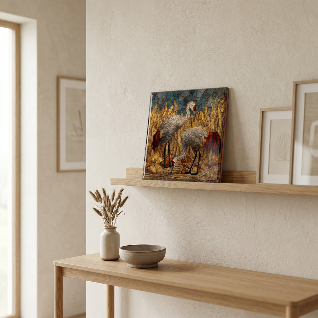 In the entryway, first thing you see.