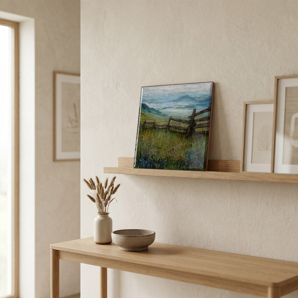 In the entryway, first thing you see.
