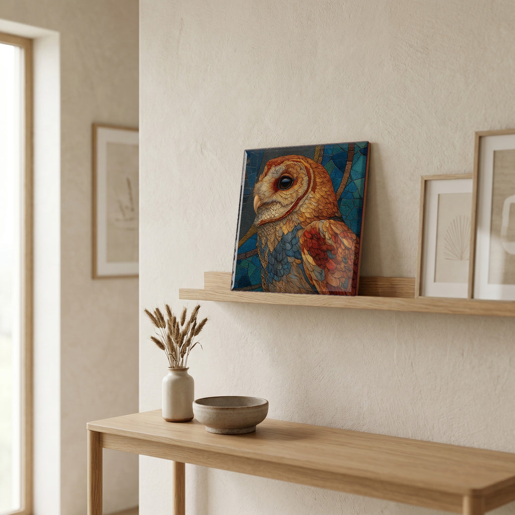 In the entryway, first thing you see.