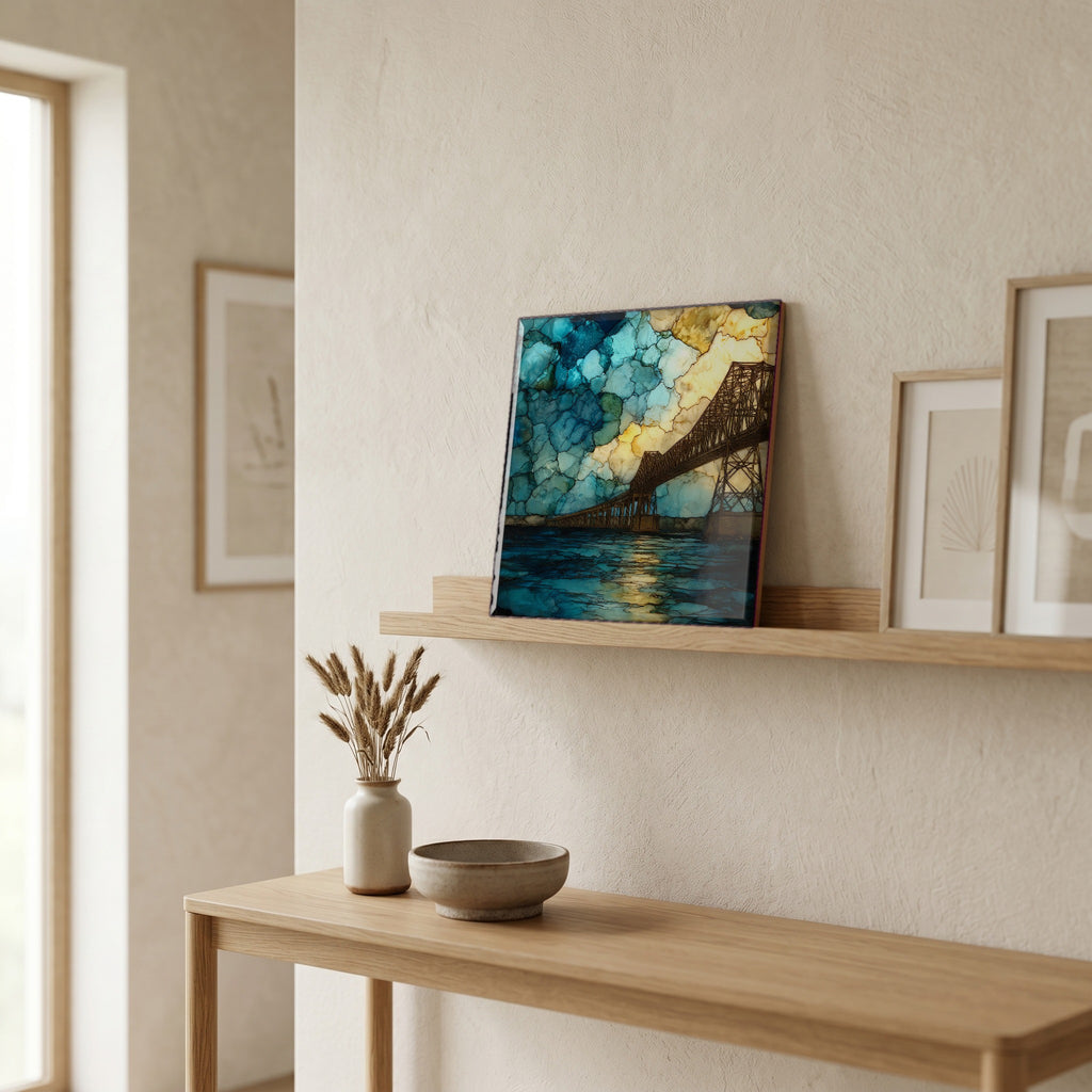 In the entryway, first thing you see.
