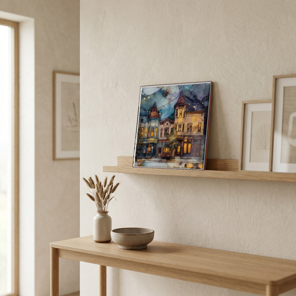 In the entryway, first thing you see.
