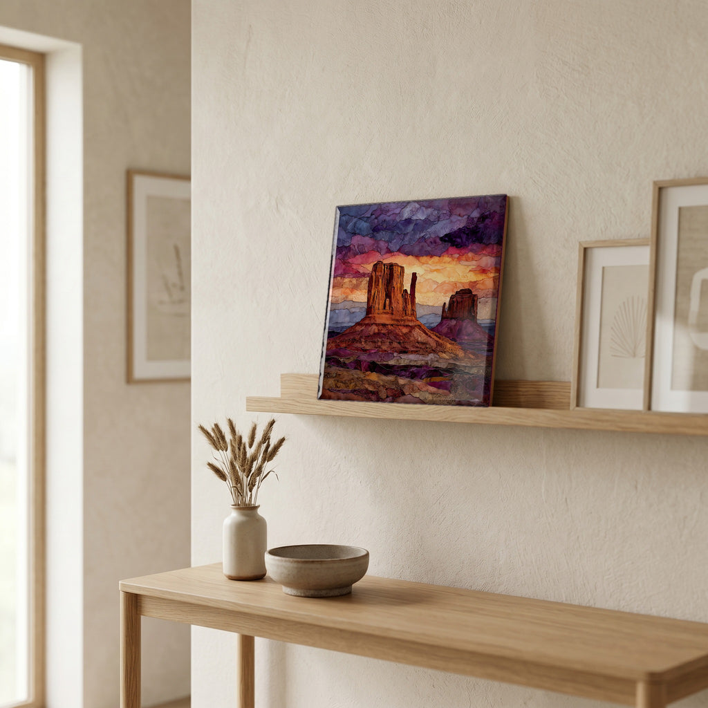 In the entryway, first thing you see.