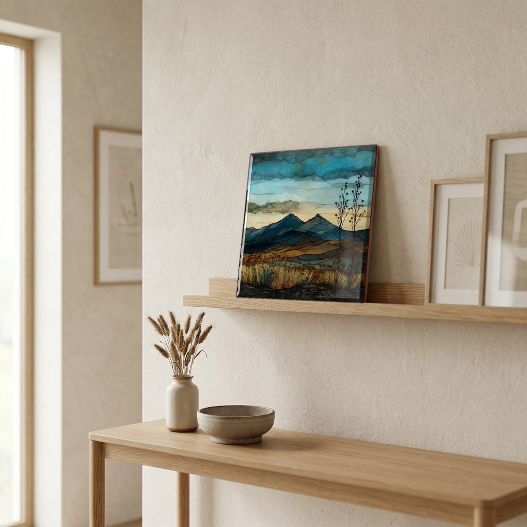 In the entryway, first thing you see.