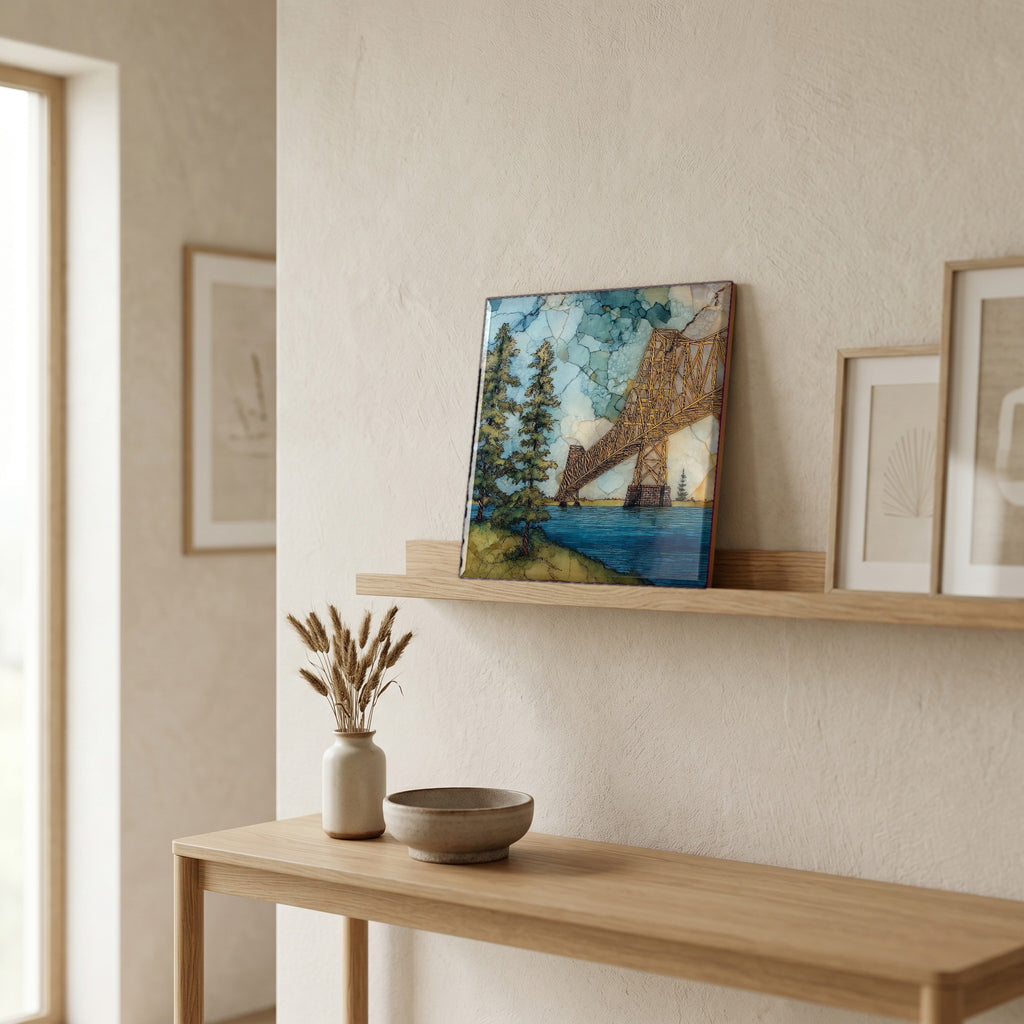 In the entryway, first thing you see.