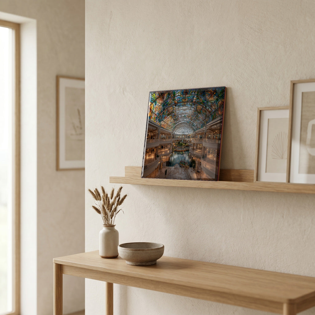 In the entryway, first thing you see.