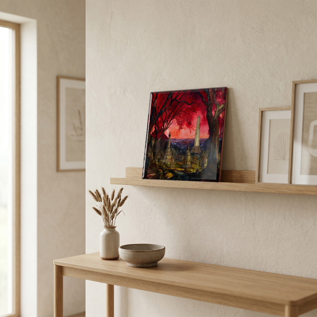 In the entryway, first thing you see.