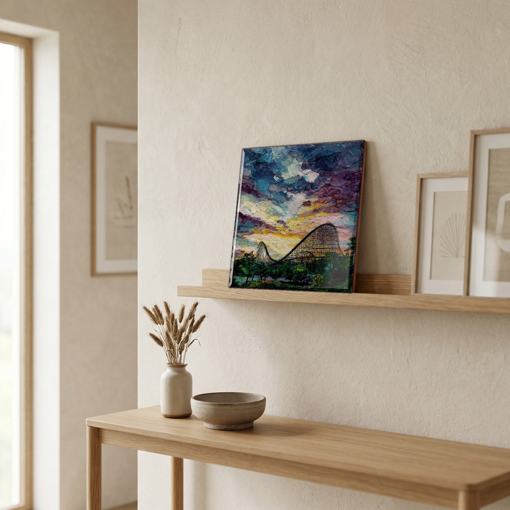 In the entryway, first thing you see.