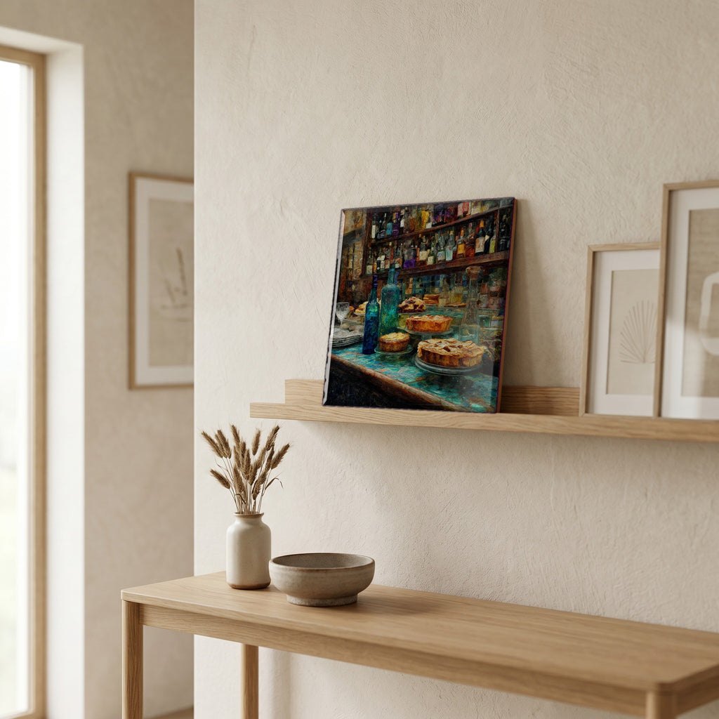 In the entryway, first thing you see.