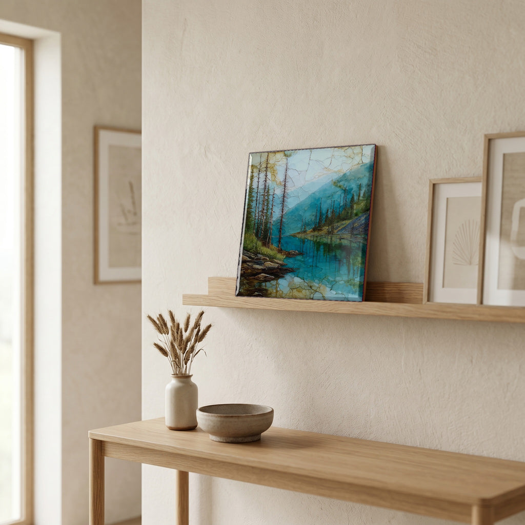 In the entryway, first thing you see.