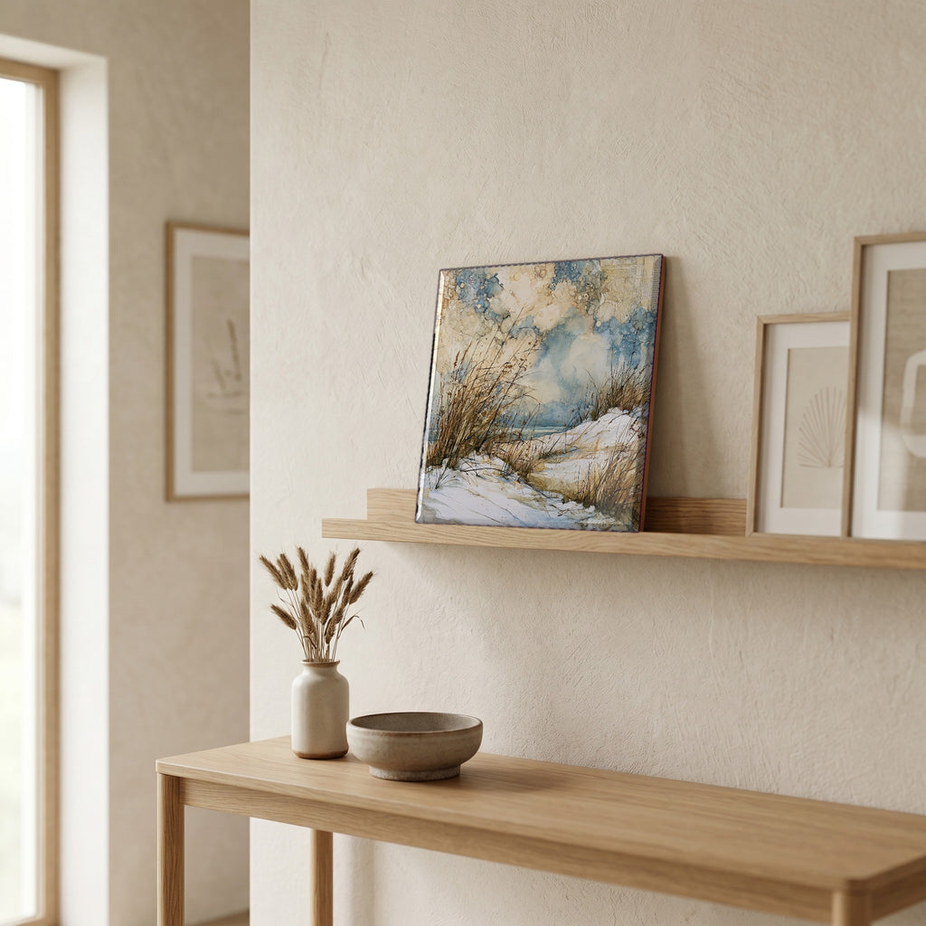 In the entryway, first thing you see.