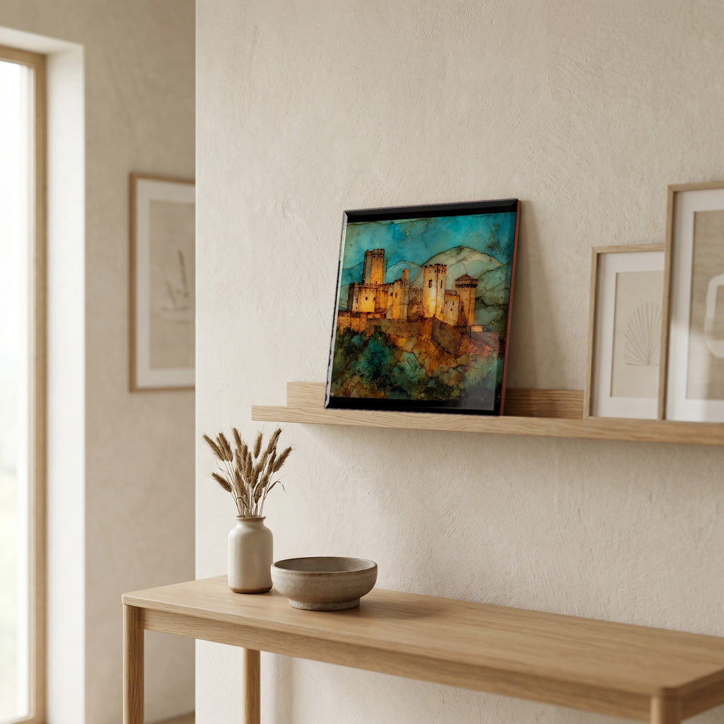 In the entryway, first thing you see.